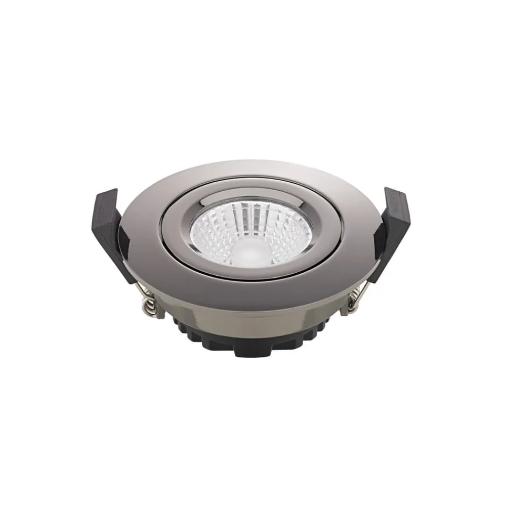 Sigor LED indbygningsspot Diled, Ø 8,5 cm, 6 W, Dim-To-Warm, krom