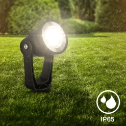 Briloner LED jordspydspids 3919035 12V 3-punkts forlængelse, sort Ø 5 cm