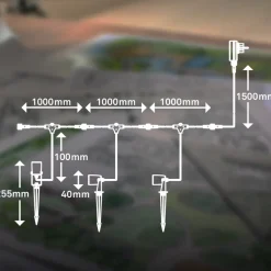 Briloner LED jordspydspot 3927035 12 V startsæt med 3, sort Ø 4 cm