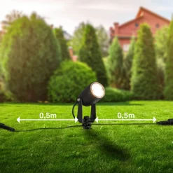 Briloner LED jordspydspot 3927035 12 V startsæt med 3, sort Ø 4 cm