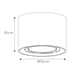 LED loftspot Fedler, Ø 12 cm, hvid, dæmpbar, aluminium^Lucide Best