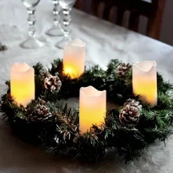 STAR TRADING LED lys Candle med fjernbetjening, 4'er sæt, hvid