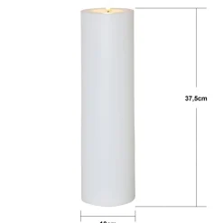 LED lys Flamme Rak 37,5 cm hvid plast batteridrevet^STAR TRADING Online