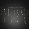 Konstsmide Christmas Julepynt|Lysnet, Lysforhæng>LED lysgardin ice rain amber transp. 5m