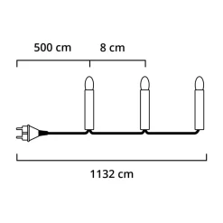 Konstsmide Christmas LED mini lyskæder til udendørs brug 80fl. varm hvid