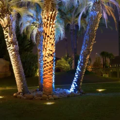 LEDS-C4 LED nedgravningslampe Gea, Ø 18 cm, 3000K, stål