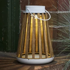 LED solar bordlampe Catania lavet af birketræ^STAR TRADING Best