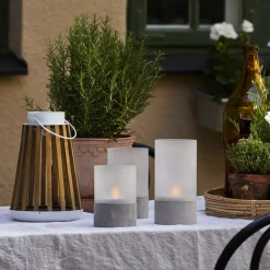 LED solar bordlampe Catania lavet af birketræ^STAR TRADING Best