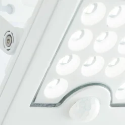 Brilliant LED solcelle udendørs vægspot Luton Sensor, hvid, bredde 13 cm