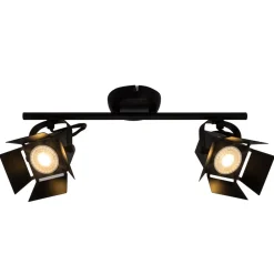 Brilliant LED spot loftslampe Movie med 2 lyskilder, sort