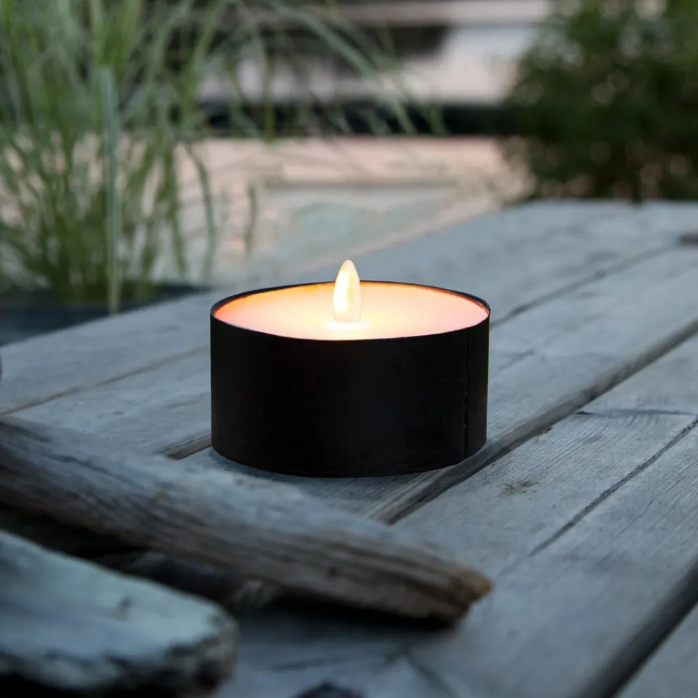 STAR TRADING Dekorationsbelysning>LED stearinlys Torch Candle sort metal/voks batteridrevet