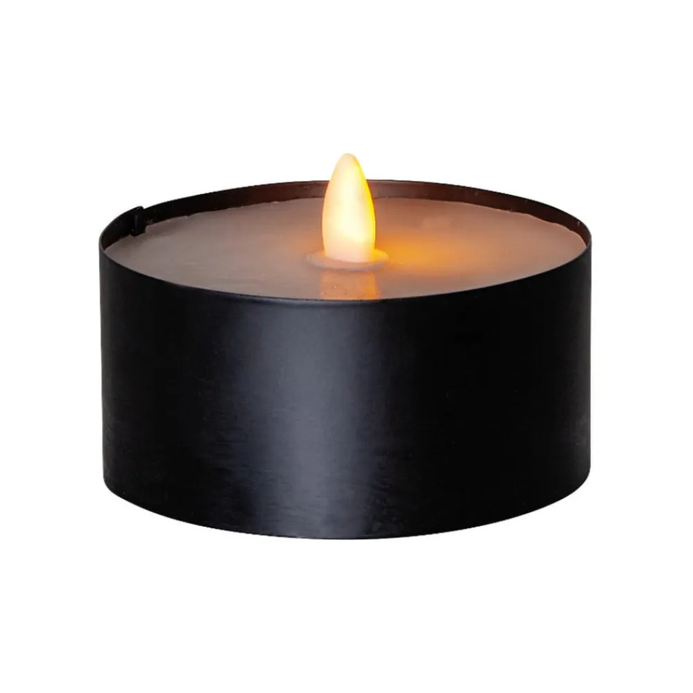 STAR TRADING Dekorationsbelysning>LED stearinlys Torch Candle sort metal/voks batteridrevet