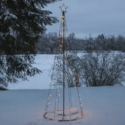 STAR TRADING LED udendørs dekoration Lystræ, LED'er delvist blinkende