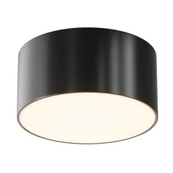 Maytoni LED udendørs loftlampe Zon, sort, Ø 12 cm, 3.000 K metal