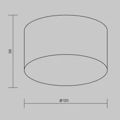 Maytoni LED udendørs loftlampe Zon, sort, Ø 12 cm, 3.000 K metal