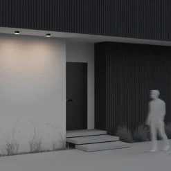 Maytoni LED udendørs loftlampe Zon, sort, Ø 12 cm, 3.000 K metal