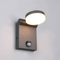 Trio Lighting LED udendørs væglampe Adour, antracit, sensor, kipbar, CCT