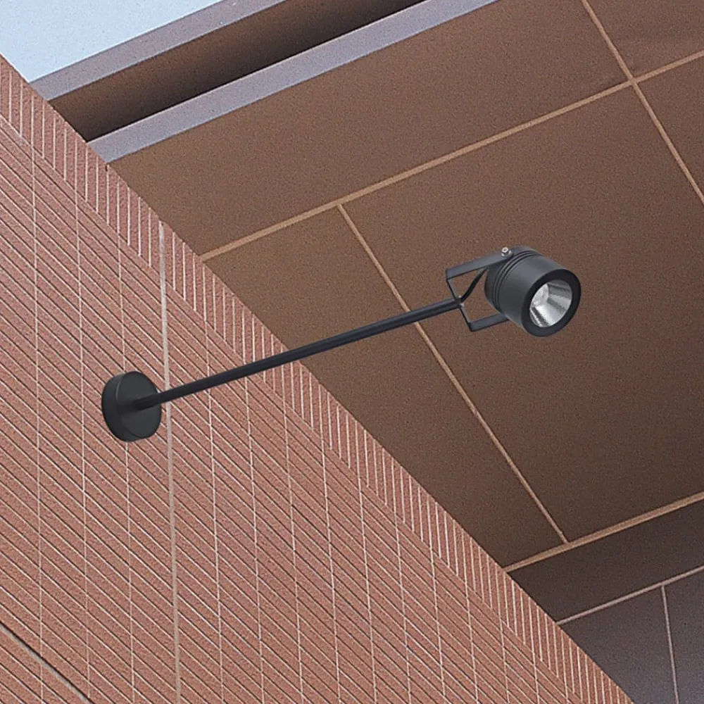 LCD LED udendørs vægspot 5012, sort, aluminium, glas, 68 cm