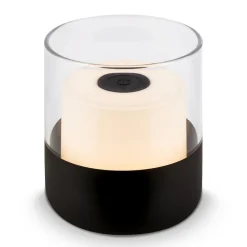 Briloner Dekorationsbelysning|Terrassebelysning>LED-batteri-bordlampe 7438 IP44 dæmper, sort