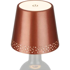 Briloner LED-batteri-flaskelys IP44 med lysdæmper, kobber