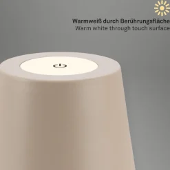 LED-bordlampe 7508011, beige, 2.700 K IP44 touchdæmper^Briloner Sale