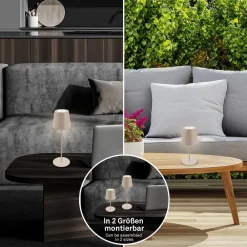 LED-bordlampe 7508011, beige, 2.700 K IP44 touchdæmper^Briloner Sale