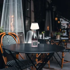 Globo LED-bordlampe 36000 flasketop hvid plast