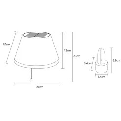Globo LED-bordlampe 36000 flasketop hvid plast