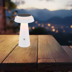 LED-bordlampe 36624, hvid, genopladeligt batteri, CCT, IP54, dæmpbar^Globo Discount