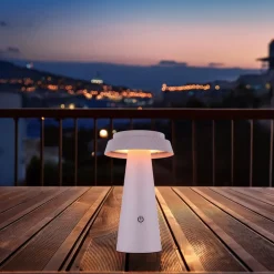 Globo LED-bordlampe 36624, pink, genopladeligt batteri, CCT, IP54, dæmpbar