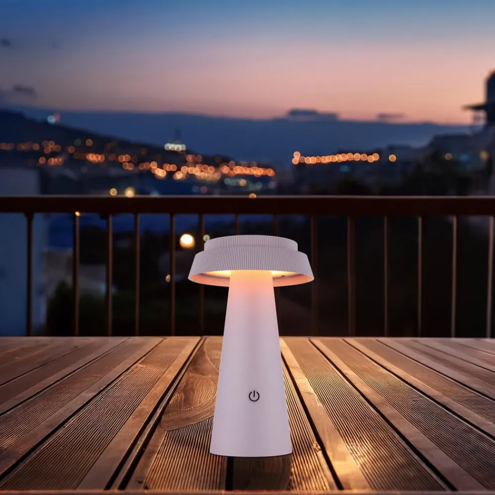 Globo LED-bordlampe 36624, pink, genopladeligt batteri, CCT, IP54, dæmpbar