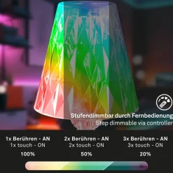 LED-bordlampe 7464010 RGB med fjernbetjening^Briloner Best