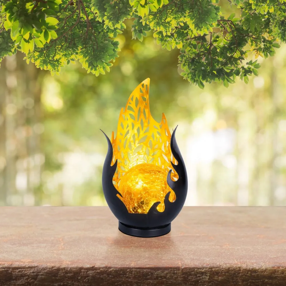 Globo LED-bordlampe 36534, sort, guld, metal, glas