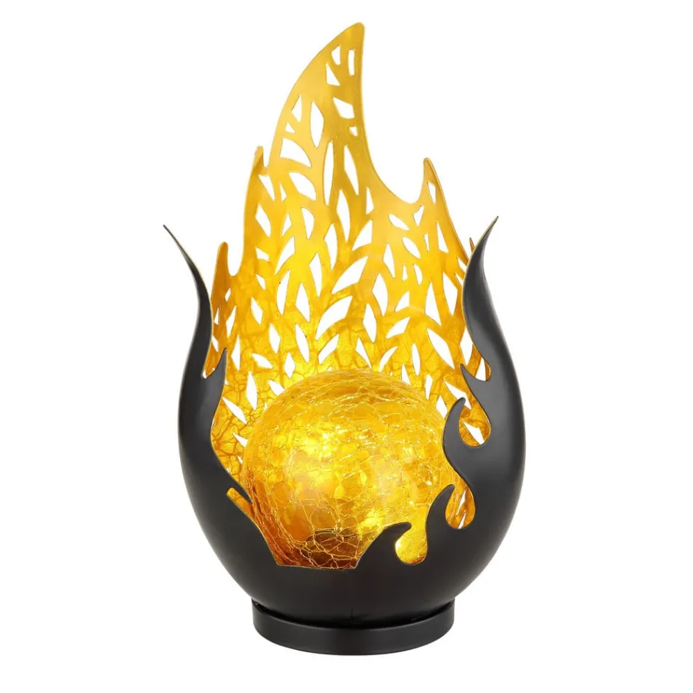 Globo LED-bordlampe 36534, sort, guld, metal, glas