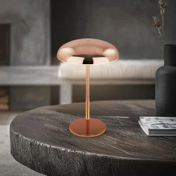 Briloner LED-bordlampe Brilo unplugged Caxa, kobberfarvet