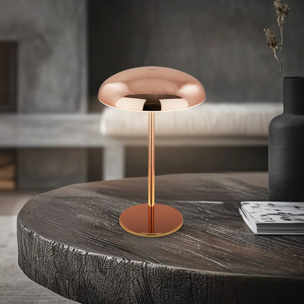 Briloner LED-bordlampe Brilo unplugged Caxa, kobberfarvet