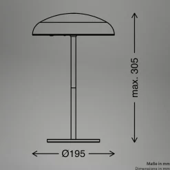 Briloner LED-bordlampe Brilo unplugged Caxa, kobberfarvet