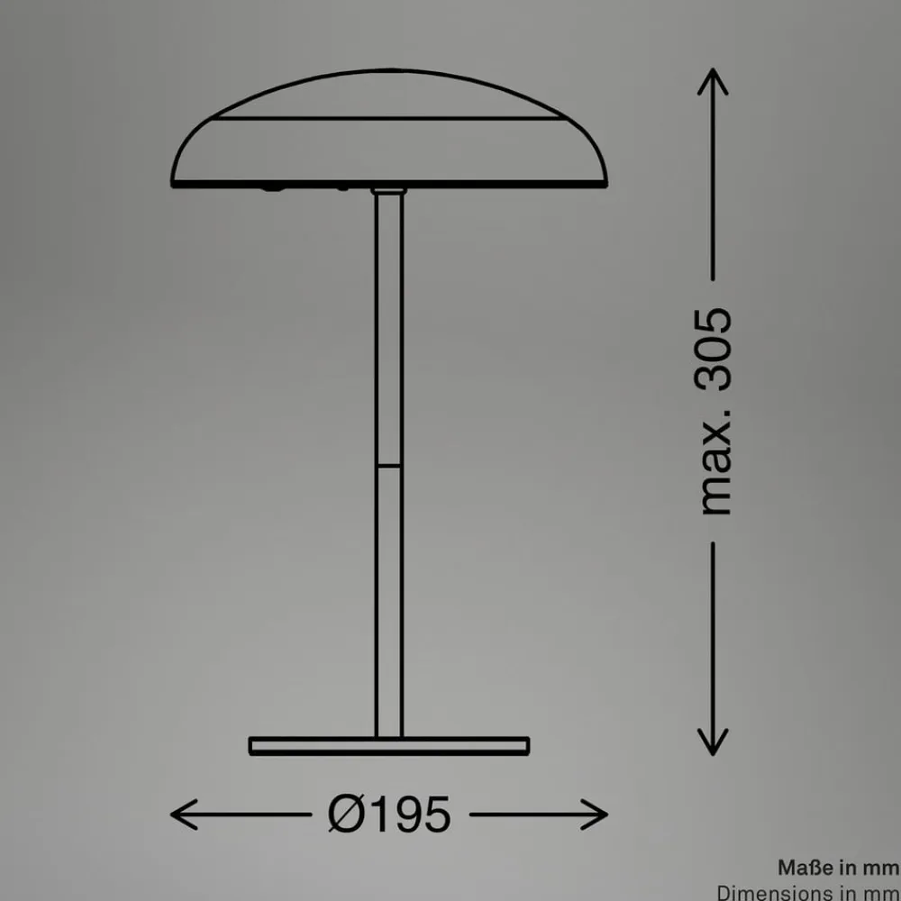 Briloner LED-bordlampe Brilo unplugged Caxa, kobberfarvet