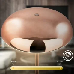 Briloner LED-bordlampe Brilo unplugged Caxa, kobberfarvet