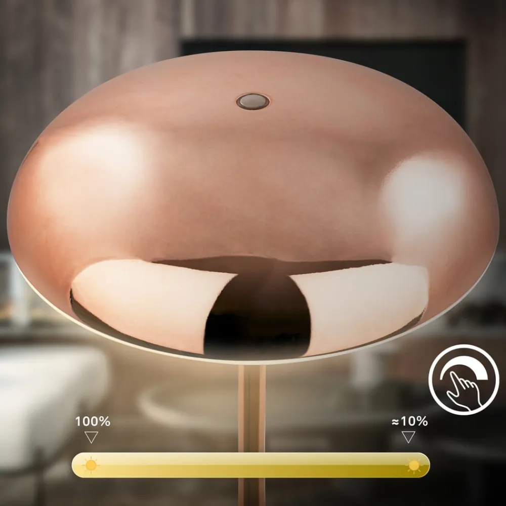 Briloner LED-bordlampe Brilo unplugged Caxa, kobberfarvet