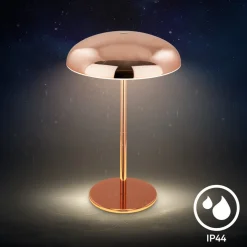 Briloner LED-bordlampe Brilo unplugged Caxa, kobberfarvet