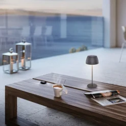 LED-bordlampe Brilo unplugged Riffle, 36 cm, antracit^Briloner Outlet