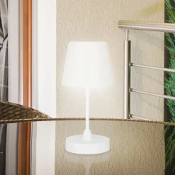 Briloner LED-bordlampe Campi, genopladeligt batteri, dæmpbar, hvid