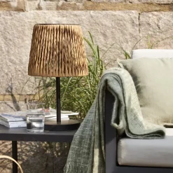 LED-bordlampe Cesta 48 cm brun/sort plast/metal^STAR TRADING Discount