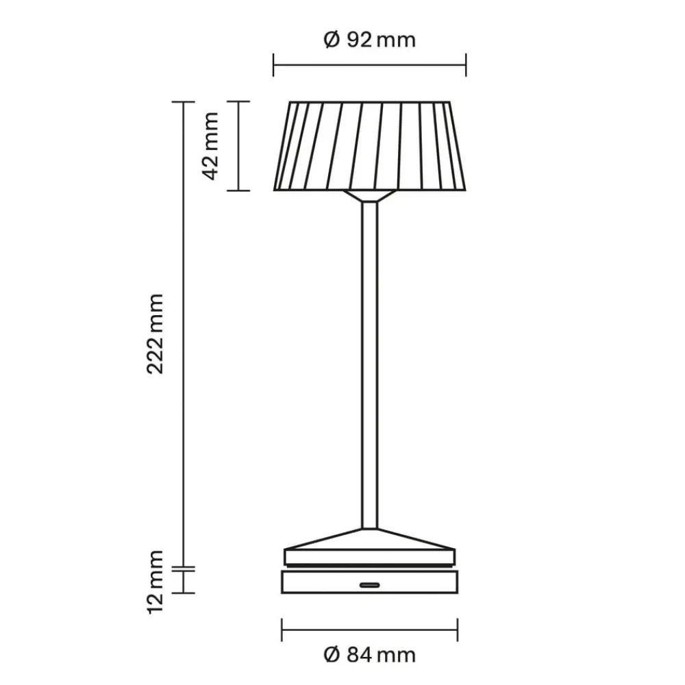 Sigor Dekorationsbelysning|Terrassebelysning>LED-bordlampe Facetta, beige, 22 cm, metal, CCT IP44