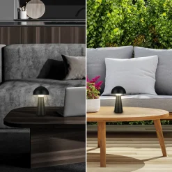 LED-bordlampe Fungo, genopladelig, sort^Briloner Sale