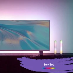 LED-bordlampe LED Light Bar, sort, RGBW-plast^Müller-Licht New