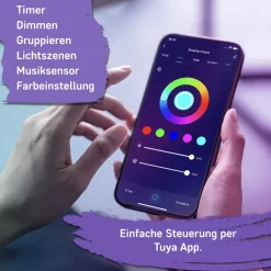 LED-bordlampe LED Light Bar, sort, RGBW-plast^Müller-Licht New