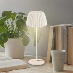 Briloner Bordlamper>LED-bordlampe Loca, antik hvid, højde 36 cm, metal/plast