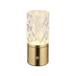 LED-bordlampe Lunki, messingfarvet, højde 19 cm, CCT^Globo Outlet